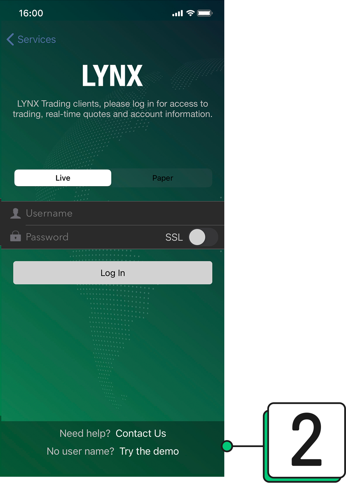 Logowanie do LYNX Trading przez aplikację na telefony komórkowe i tablety
